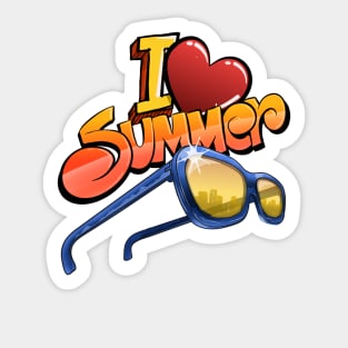 I love summer Sticker